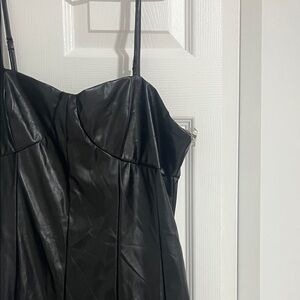 Black Leather Jumpsuit